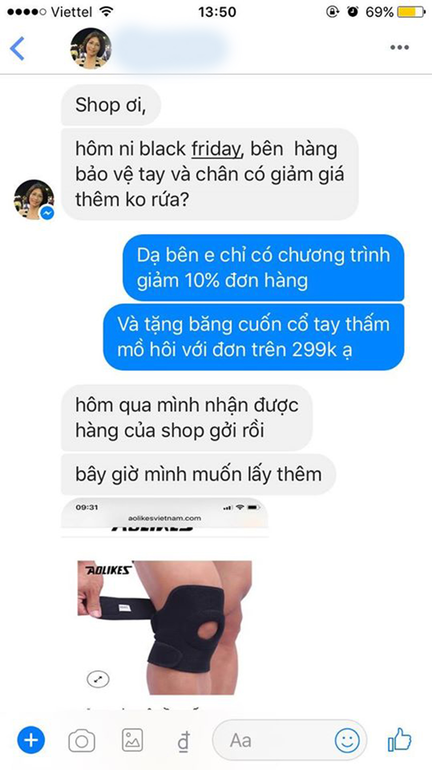 Khách hàng mua tại trang Fanpage Facebook của Aolikes Việt Nam 